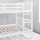 preview thumbnail 30 of 30, Full Over Full Bunk Bed with Convertible Design, Wooden Frame with Guardrails, No Box Spring Required,Guest Room Furniture