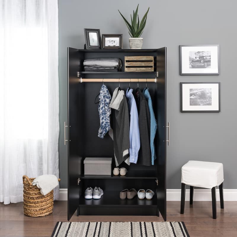 Prepac Elite Armoire Wardrobe Closet - Cabinet for Functional Clothes ...