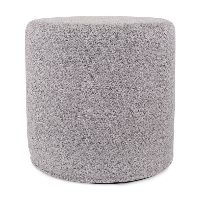 Allan Andrews No Tip Cylinder Ottoman with Cover, Panama Collection - Stone