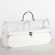 preview thumbnail 1 of 0, Rustic White Wood With Metal Lid Decorative Chest