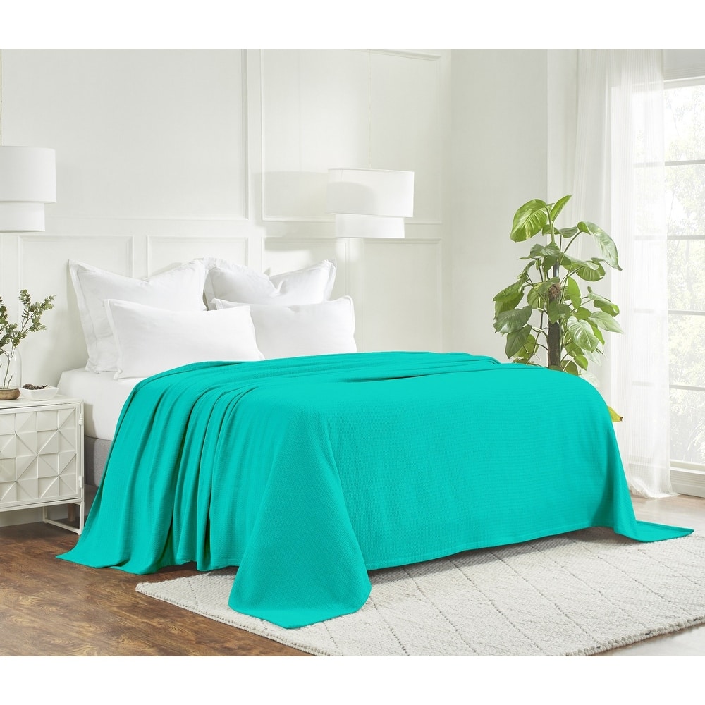 Superior Waffle Weave Honeycomb Knit Soft Cotton Blanket