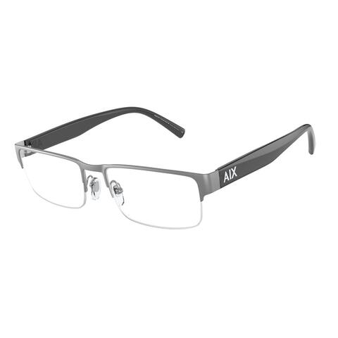 Armani Exchange Matte Grey Man Rectangle Eyeglasses
