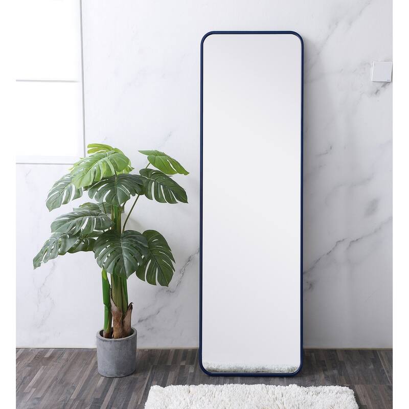 Ezra Soft Corner Metal Rectangular Mirror