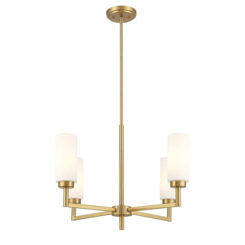 Bellevue SHCH83096 4 Light 26" Wide Chandelier with Opal Glass Shades