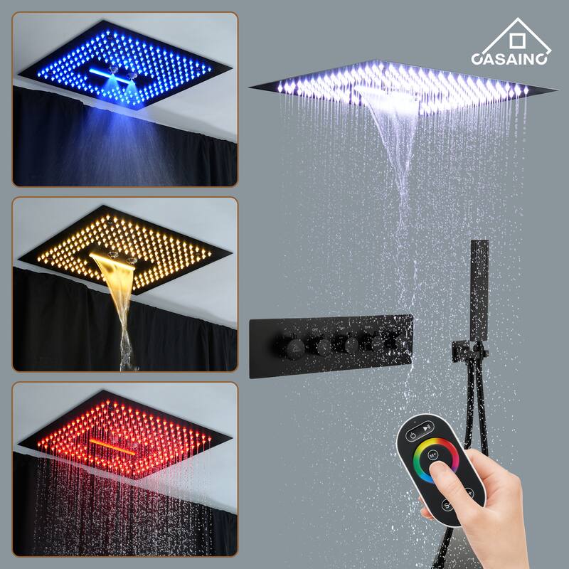 4 Functions Shower System with Multi-Function Remote Control 64 Color Lights