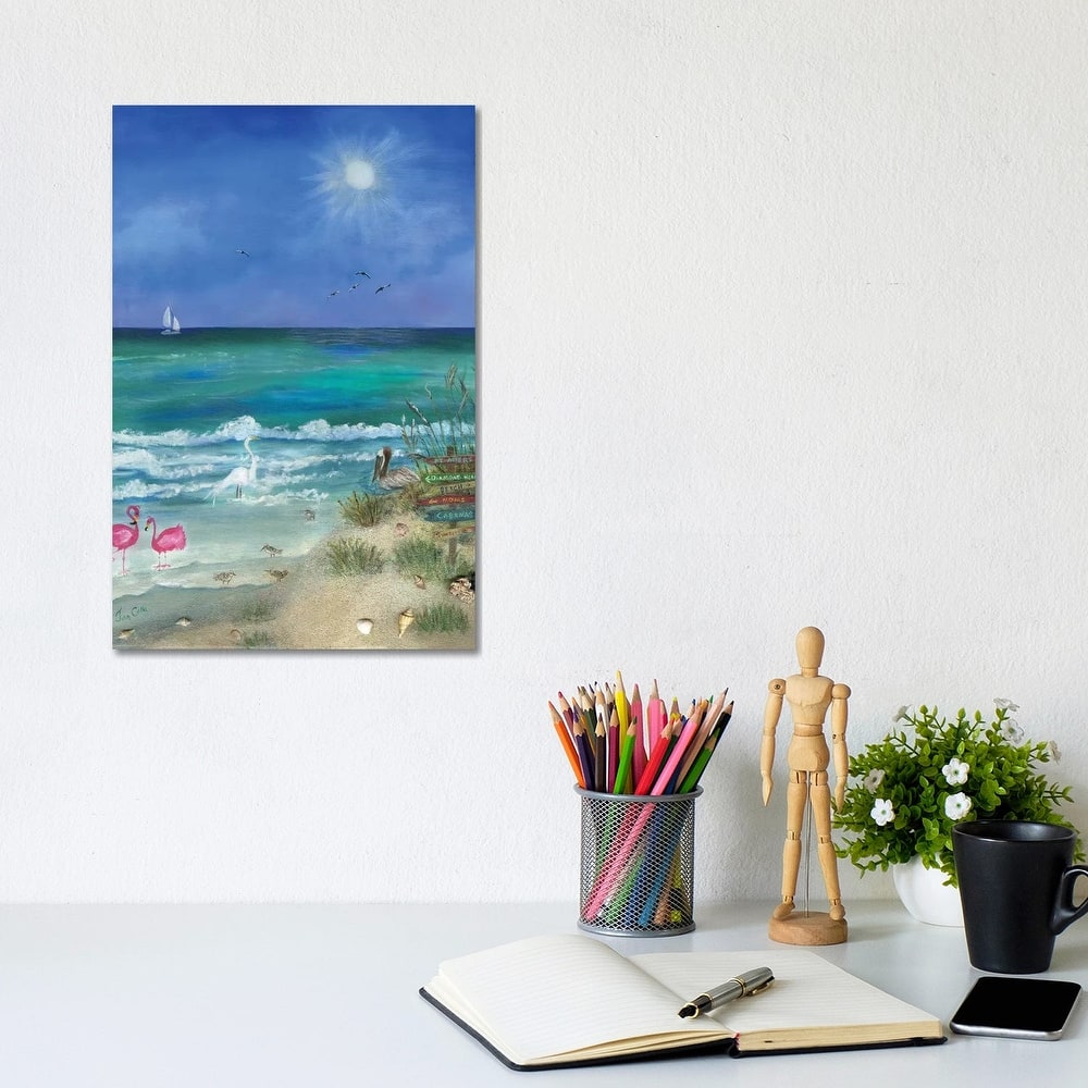 iCanvas "Fun Filled Beach II" by Jan Cole Canvas Print