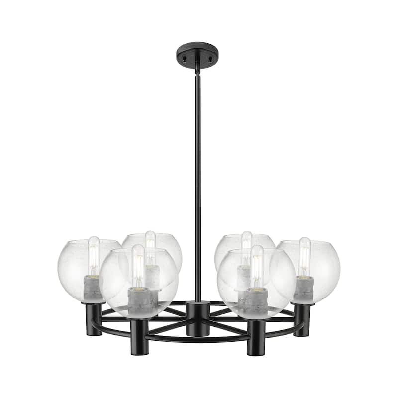 Innovations Lighting Downtown Urban - Crown Point - 6 Light 26" Athens Stem Hung Chandelier