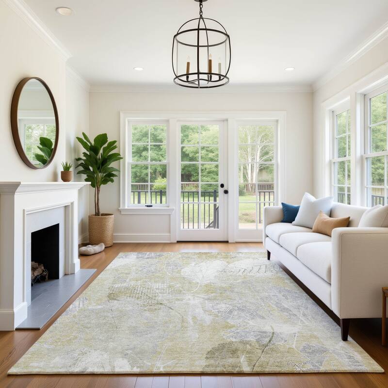 Premium Washable Super Soft Floral Imprints Mayfield Rug