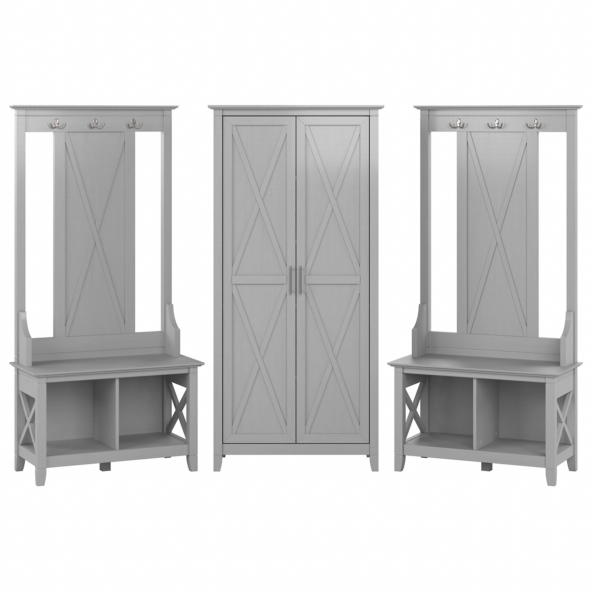 Key West Entryway Storage Set with Armoire Cabinet by Bush Furniture - On  Sale - Bed Bath & Beyond - 34238054