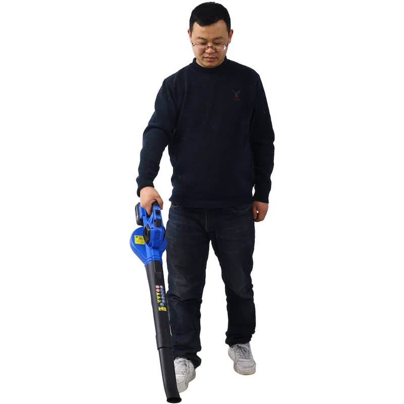 Electric Leaf Blower Cordless with Battery and Charger - 2 Speed Mode - 20V Battery Powered Leaf Blowers - 6*36.8*7.25