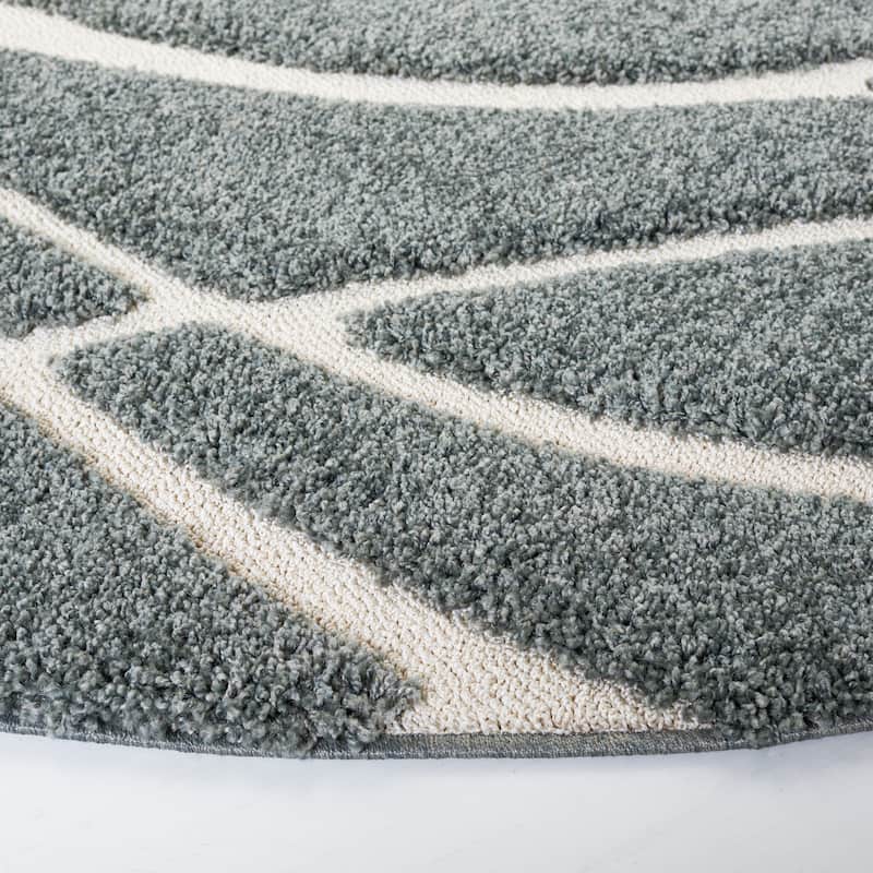 SAFAVIEH Florida Shag Sigtraud Abstract Waves 1.2-inch Thick Rug