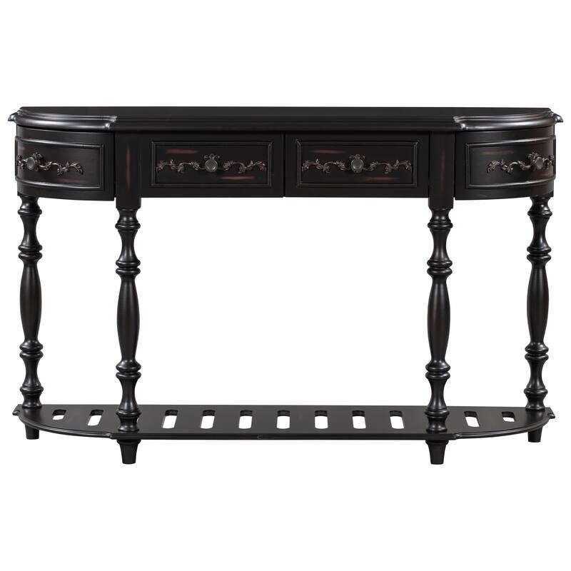 Modern Console Table with 4 Drawers and 1 Shelf