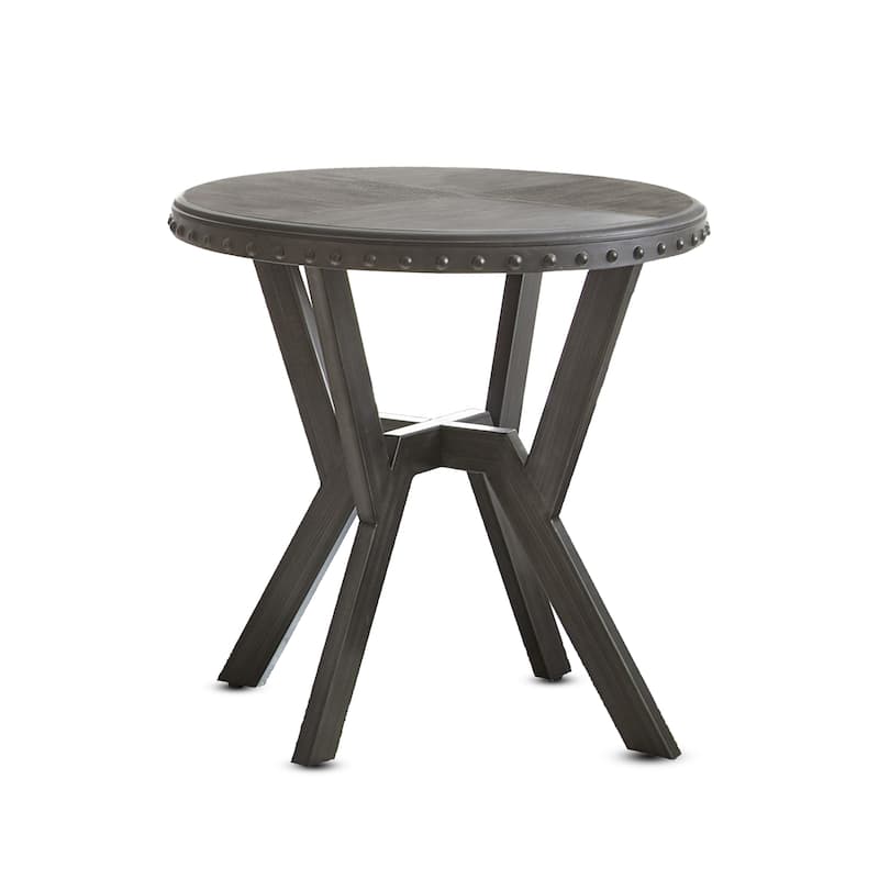 Steve Silver Avilla Grey Metal Round Industrial-style Side Table