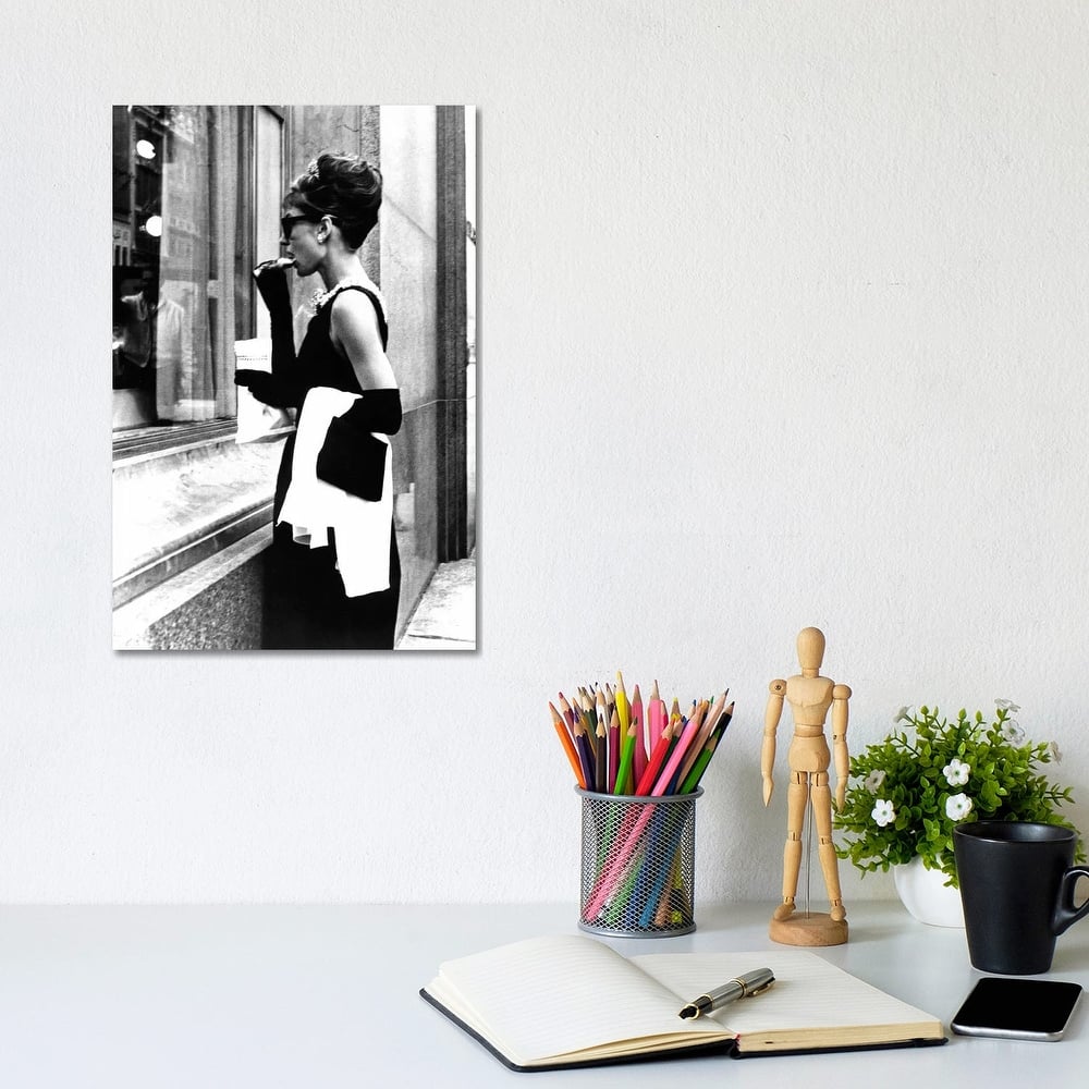 iCanvas "Audrey Hepburn Window Shopping II" by Radio Days Canvas Print