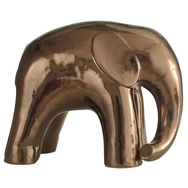 Harp and Finial HFA51100 Pachy Ceramic Elephant Statue - Copper