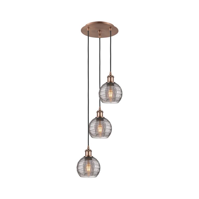 Innovations Lighting 113B-3P 25 12 Athens Deco Swirl Pendant Athens