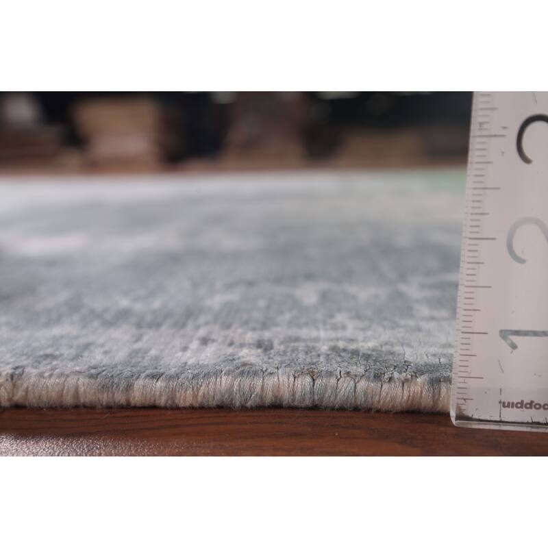 Abstract Oriental Area Rug Hand-Knotted Wool Carpet - 5'11"x 8'8"