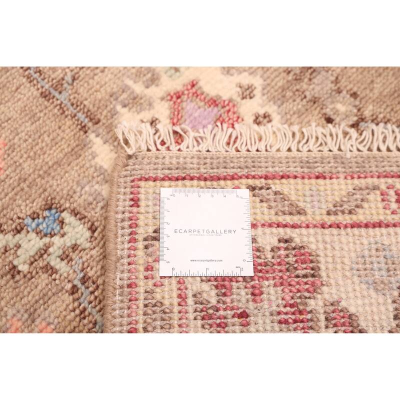 ECARPETGALLERY Hand-knotted Modern Oushak Brown Wool Rug - 3'11 x 6'0