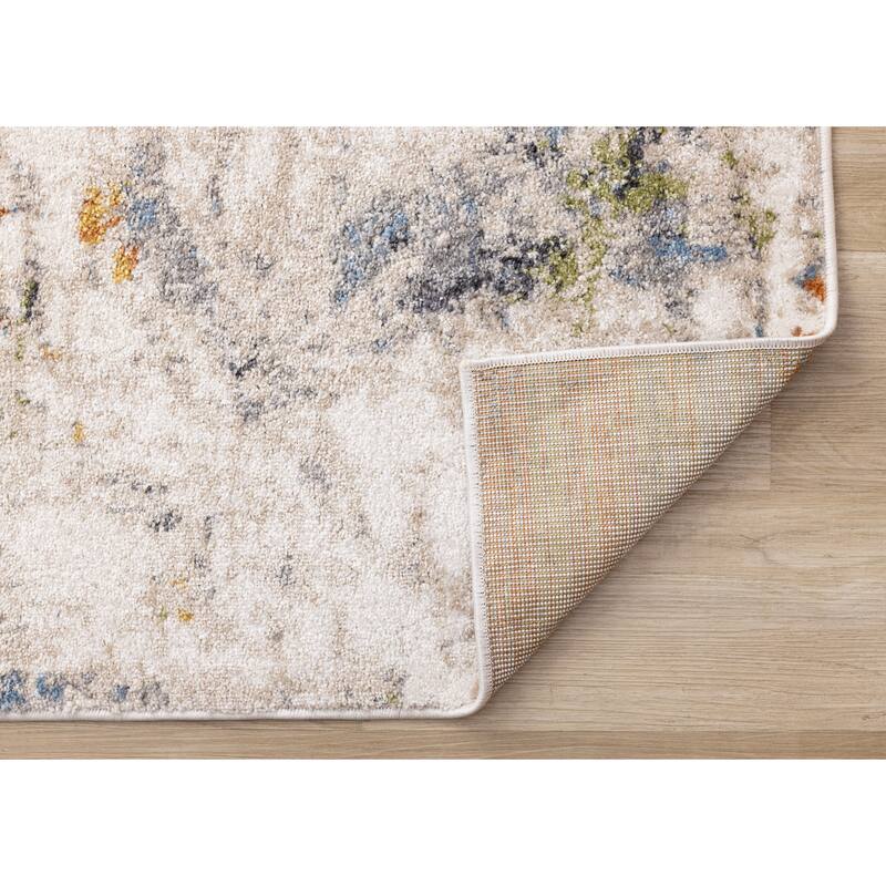 Solace Collection - Soft Low-Pile Multi-Colored Granite Area Rug