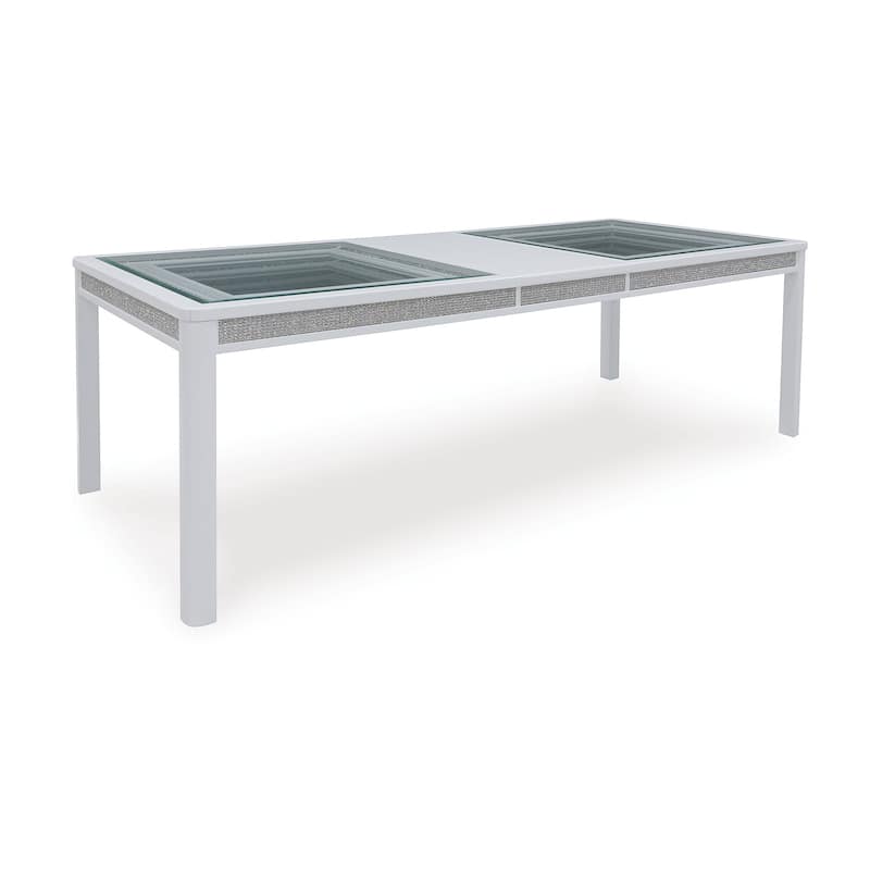Signature Design by Ashley Chalanna White/Green Rectangular Dining Extension Table - 42"W x 96"D x 30"H