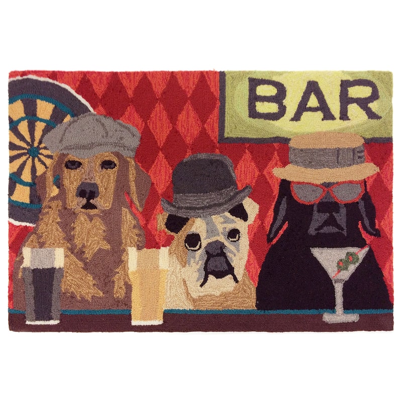 Liora Manne Frontporch Bar Patrol Indoor/Outdoor Rug - 2'6" x 4'