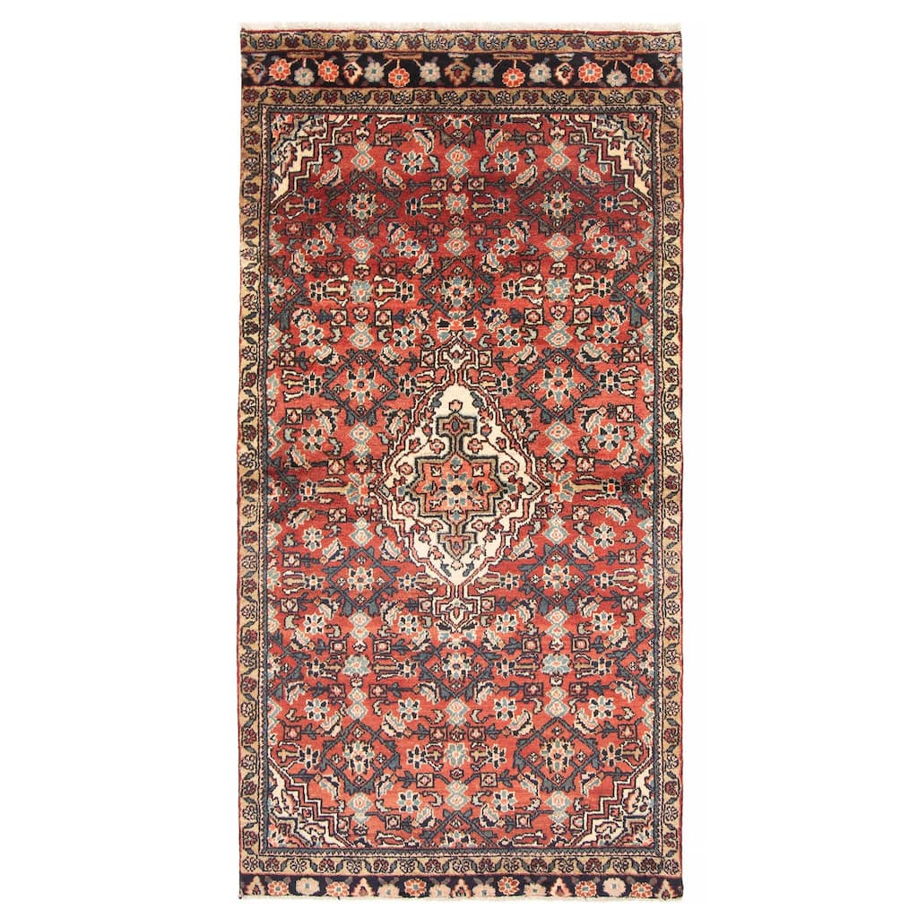 ECARPETGALLERY Hand-knotted Andelz Red Wool Rug - 3'7 x 7'4