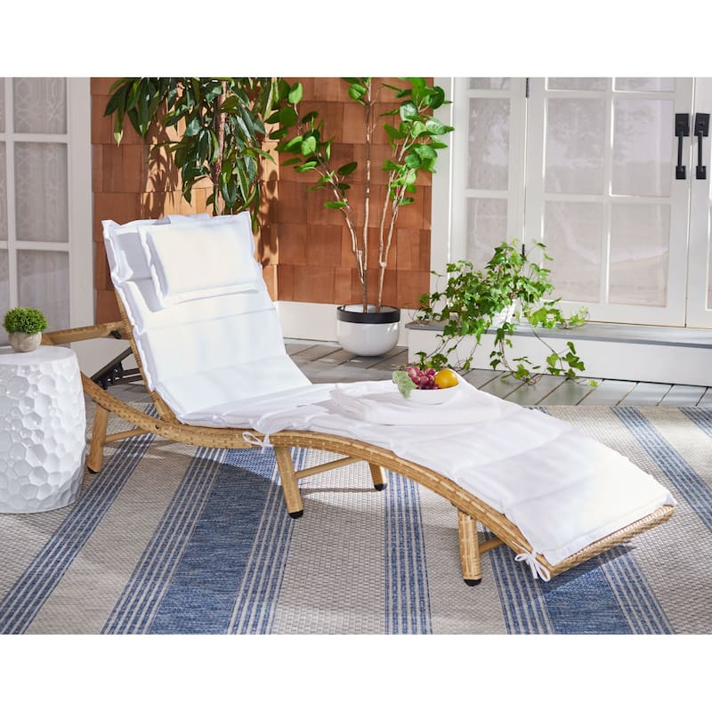 SAFAVIEH Outdoor Nihada Chaise Sun Lounger - 79Wx25Dx14H
