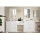 preview thumbnail 2 of 11, James Martin Vanities De Soto 94" Double Vanity Set with Makeup Table, Bright White