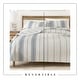 preview thumbnail 12 of 23, Linery & Co. Farmhouse Stripe Microfiber Quilt Set With Shams.