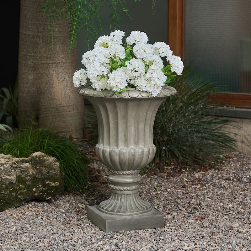 Christopher Knight Home - Valcour Handcrafted Resin Urn Planter with Classic Indoor Outdoor Versatility