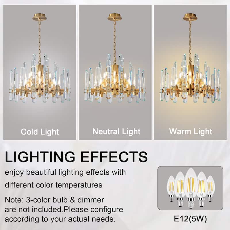 KAYLA 24- 54in Modern Luxury Crystal Chandelier Lighting - LED Ceiling Light Fixture