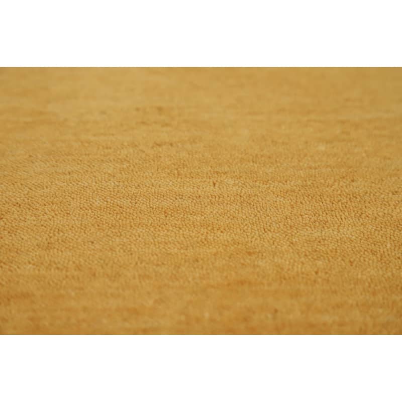 Hand Knotted Oriental 100% Wool Carpet Tribal Tribal Yellow & Gold Gabbeh Area Rug - 4' 4'' X 2' 4''