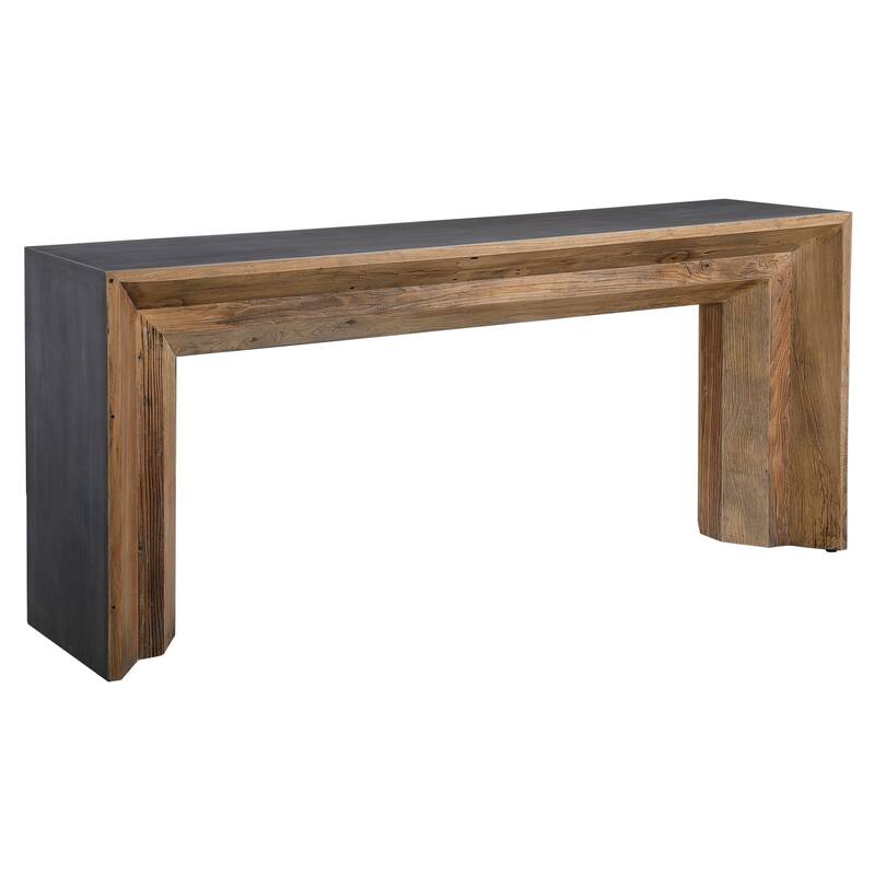 Uttermost 24987 Vail 18" Wide Concrete Top Wood Console Table