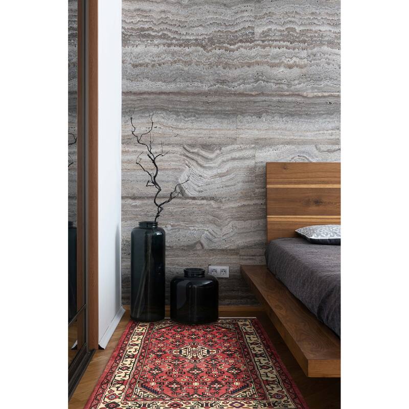 ECARPETGALLERY Hand-knotted Andelz Red Wool Rug - 3'3 x 4'10