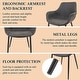 preview thumbnail 67 of 85, Markley Modern Leather Upholstered Dining Side Chairs with Black Iron Legs Accent Armchair for Home Kitchen Set of 4