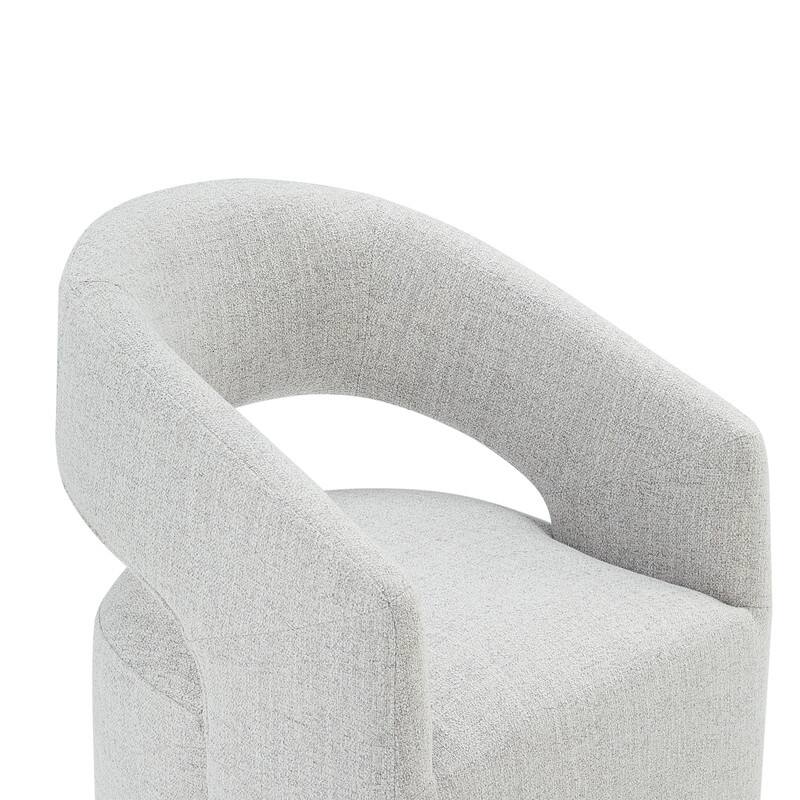 Spruce & Spring Joey Barrel Accent Chair with Casters for Living Room, Office, or Reading Nook
