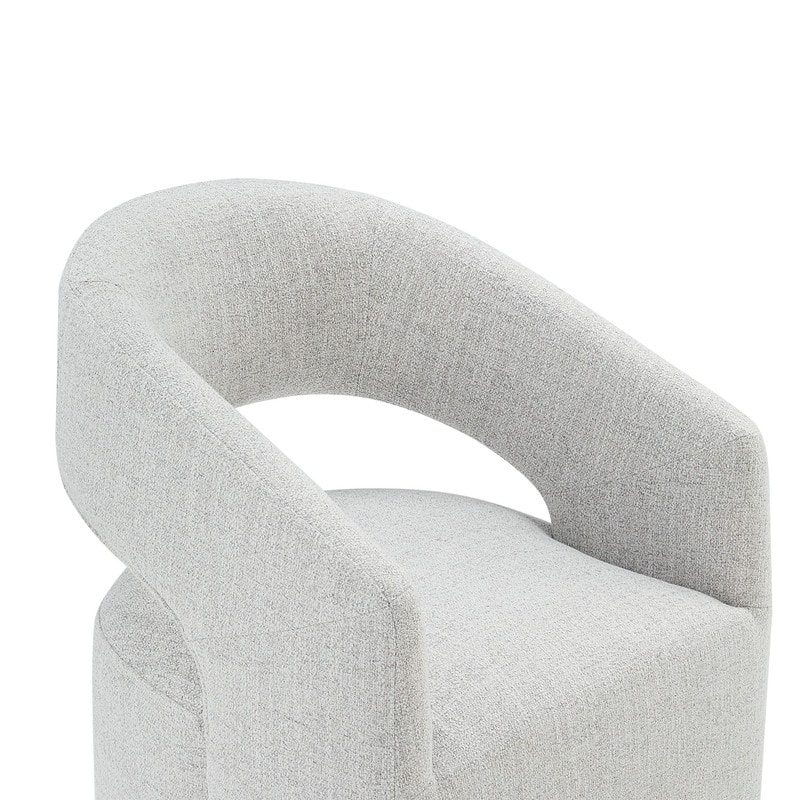 Joey Modern Barrel Dining Chair with Caster Wheels & Open Back Fully Assembled