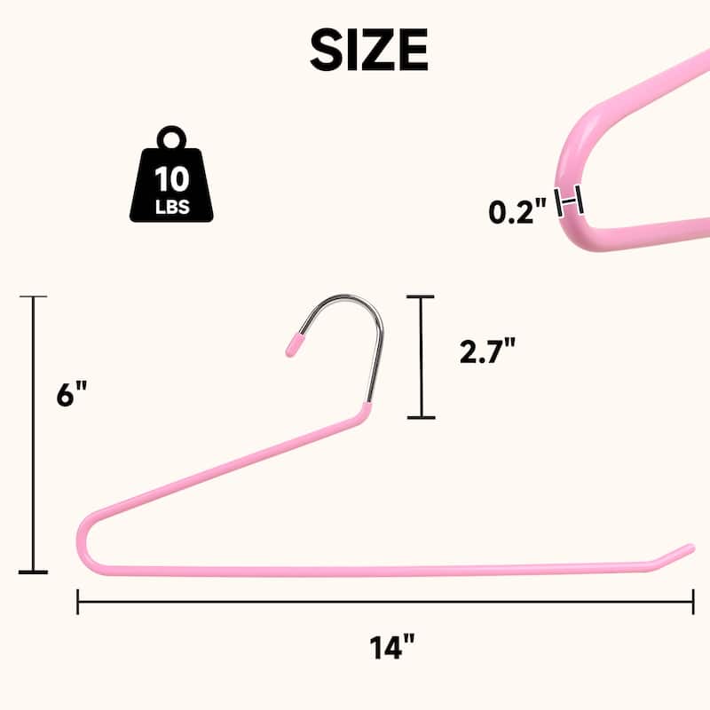 BP4U Open-Ended Metal Pants Hangers, Steel Towel & Scarf Hangers for Jeans, Trousers, Dresses & Bath Towels