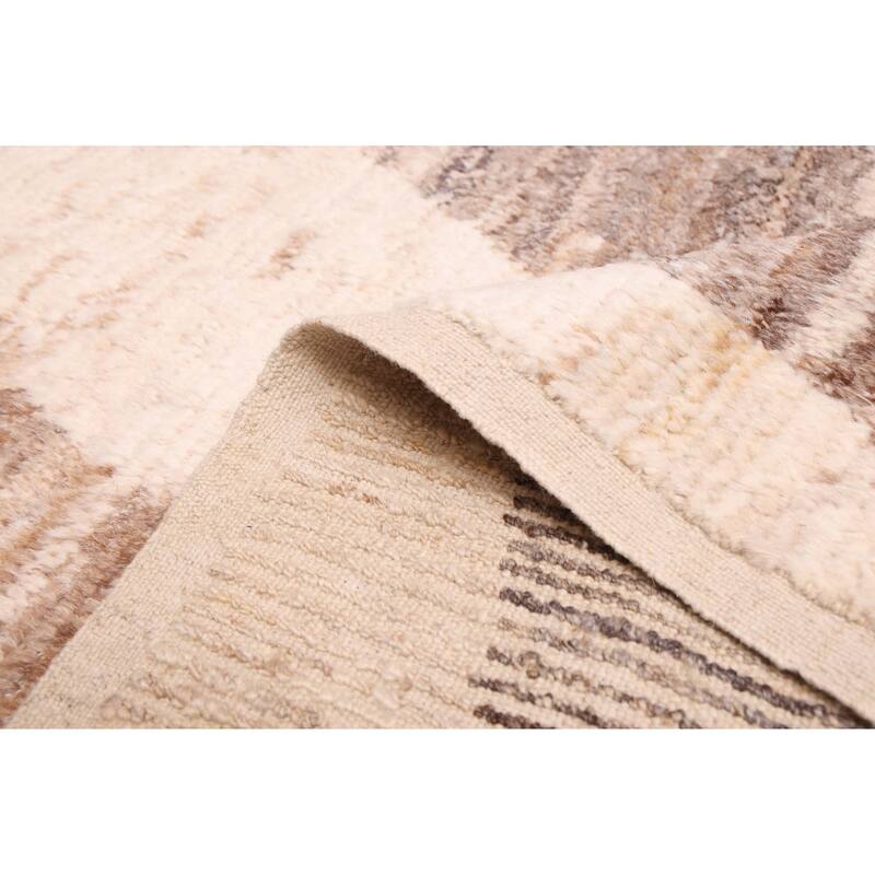 ECARPETGALLERY Hand-knotted Pak Finest Marrakesh Cream Wool Rug - 8'1 x 10'2