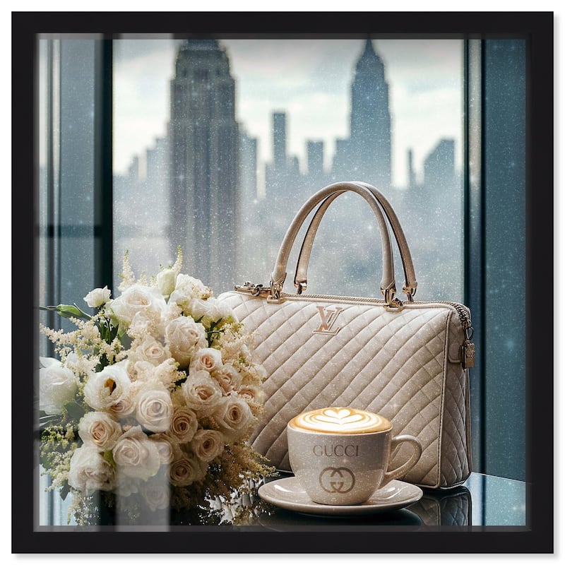 Glam by the Window New York Shadowbox by Art Remedy - Black - 20" x 20"