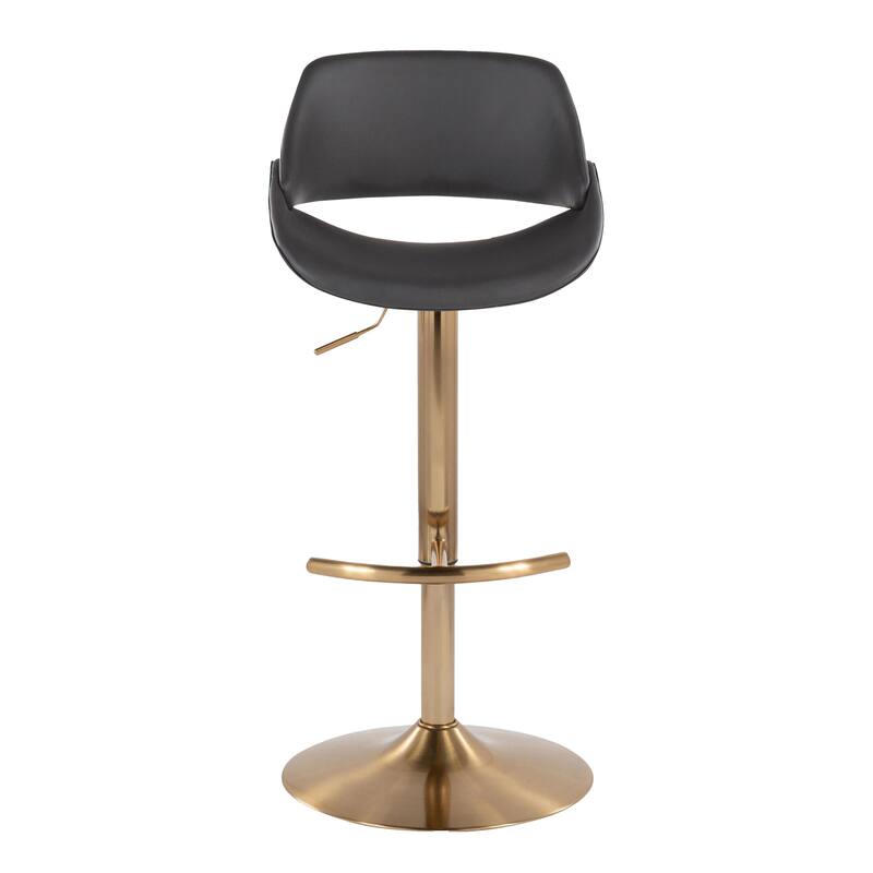 Silver Orchid Svellingen Adjustable Bar Stool with Rounded T Footrest - Set of 2