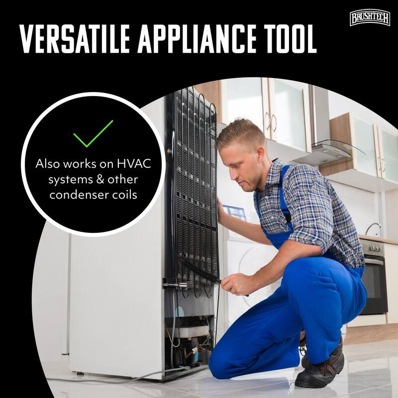 Brushtech Refrigerator Coil Cleaning Brush - 15.25"