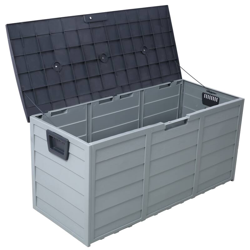 Anmytek Outdoor Storage Box Large Weatherproof Patio Deck Bin with Lock for Cushions Garden Tools