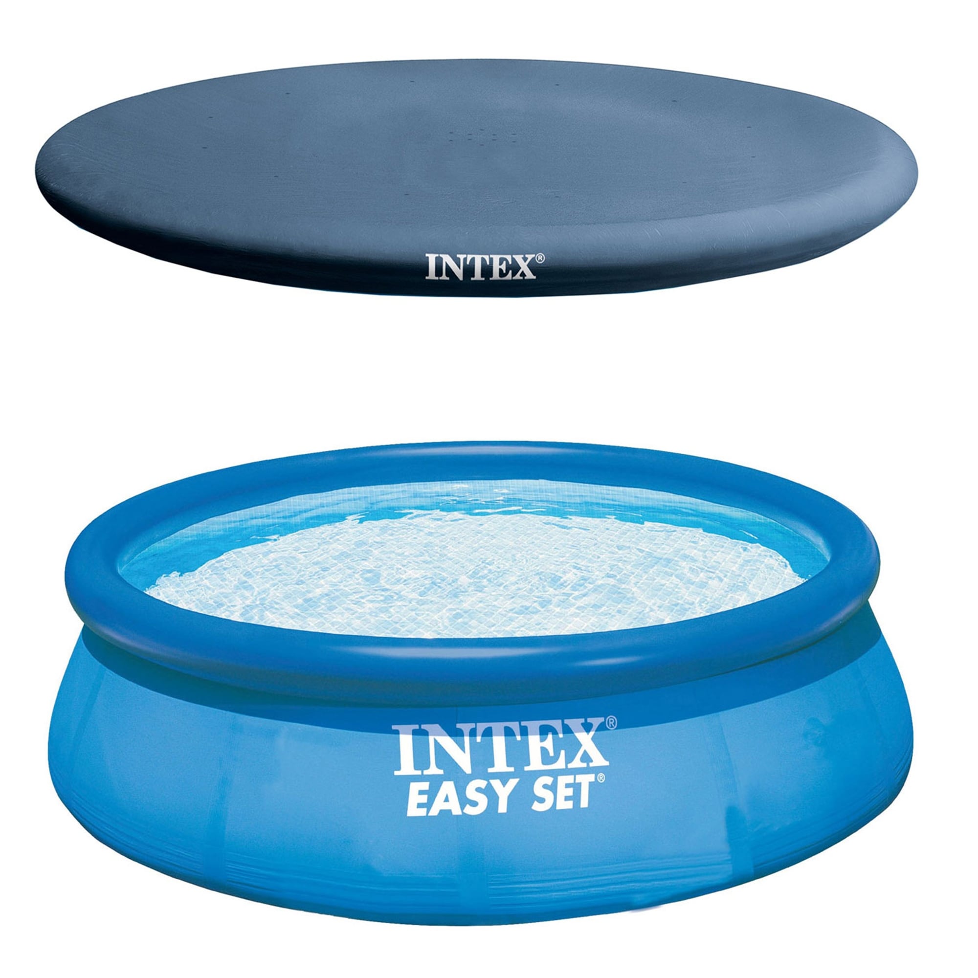 Intex 2,4 M Pool-Abdeckung + 12x Typ H Filterkartuschen – Für Easy Set Pools