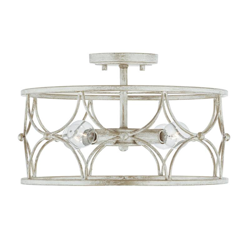 Ricci 4-light Winter White Dual Mount Semi-Flush/ Pendant