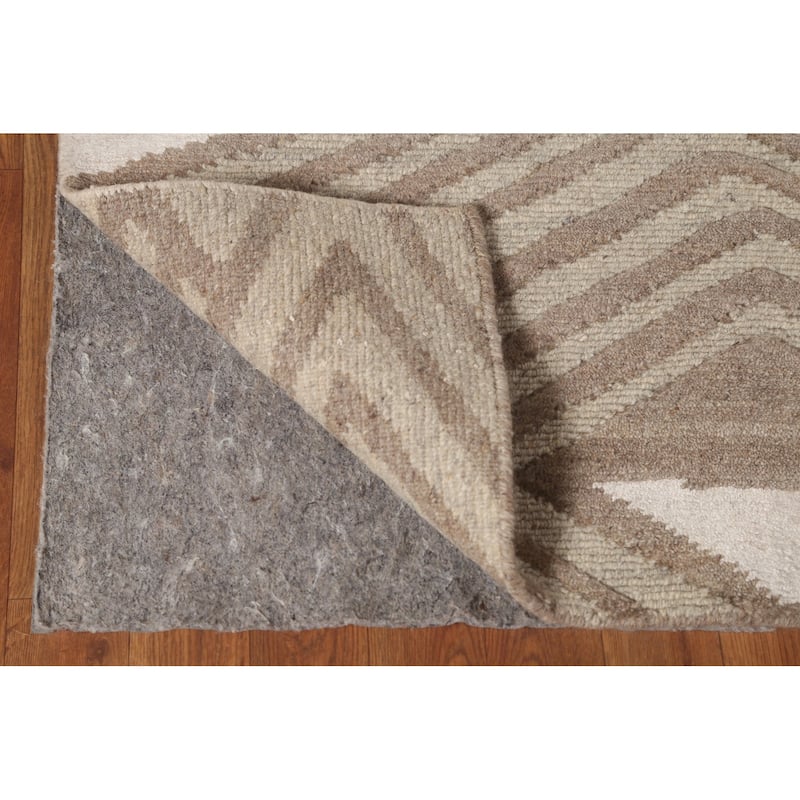 Geometric / Modern Area Rug Handmade Wool Carpet - 8'1"x 9'9"