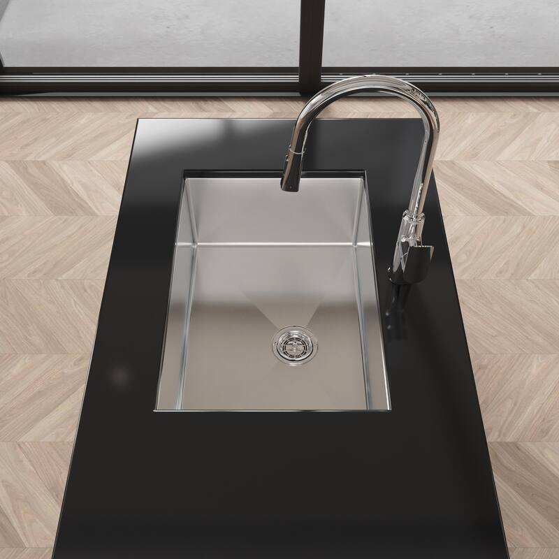 Stainless Steel Kitchen Sink Single Bowl with US Standard Drain and Hook
