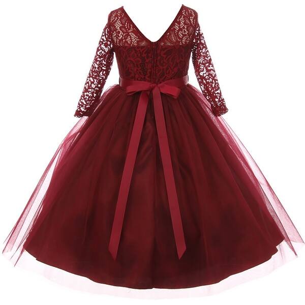 Shop Classic Lace Pageant Wedding Flower Girl Dress Royal Mbk 372