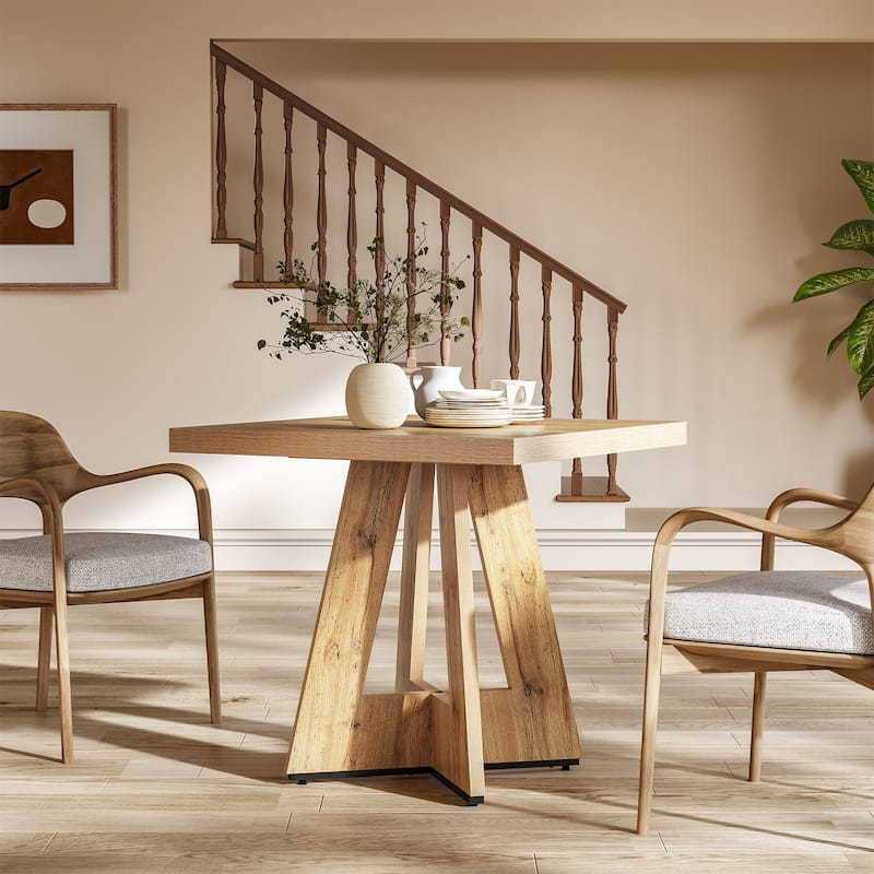 31.5-Inch Small Kitchen Table with Pedestal Base