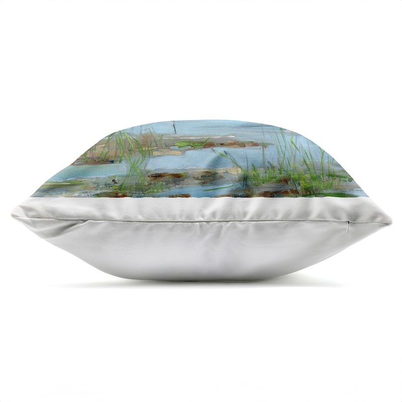 Stupell Stepping Sandpipers Grazing Printed Outdoor Throw Pillow Design by Sally Swatland